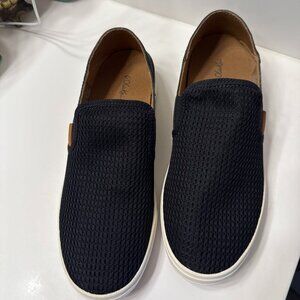 OLUKAI Women's Pehuea BLack Mesh Slip on Comfort Casual Shoes Size 9